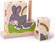Bigjigs Wooden Block Puzzle Pets, 10st.