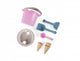Set da spiaggia Dantoy secchiello con coni gelato - 8 pezzi rosa