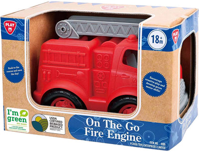 Juega el camión de bomberos biológicos rojo