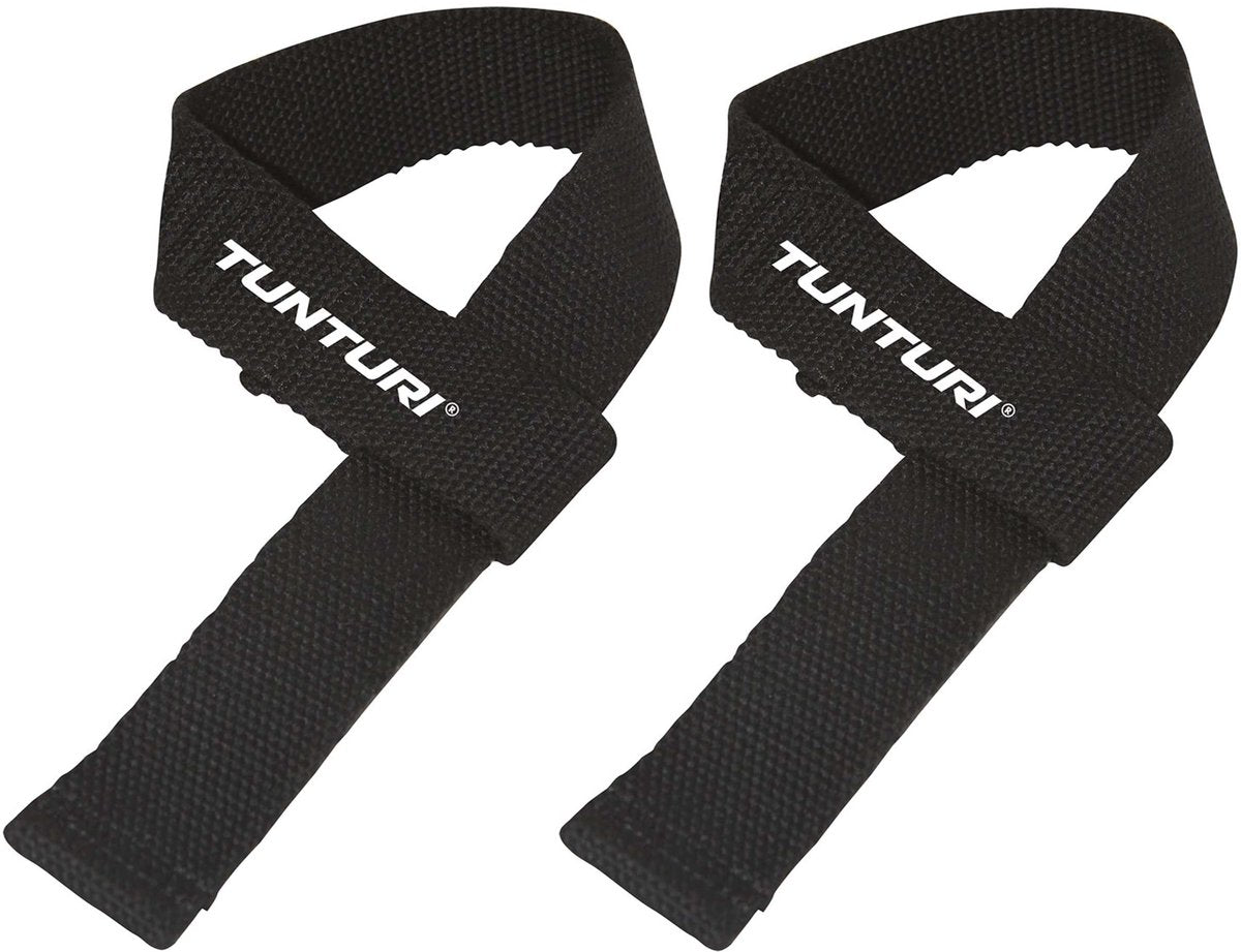 Tunturi powerlifting straps - deadlift straps - per pair - black