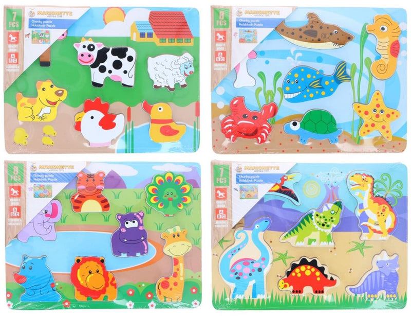Marionetta giocattoli in legno puzzle in legno - giocattoli montessori - giocattoli educativi 18m+ - assortiti