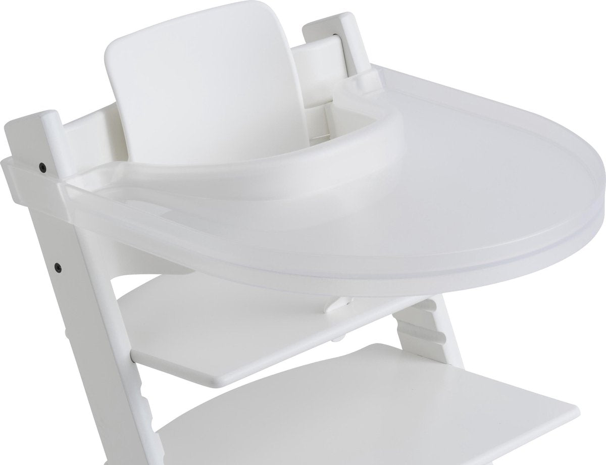 Playtray - tafelblad voor stokke tripp trapp - eetblad - met riempje -transparant
