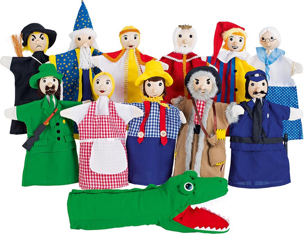 Goki hand puppets - set of 12 - h27cm - 4 years