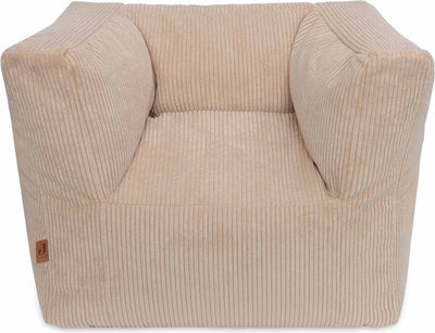Jollein - kinderfauteuil - corduroy - natural - kinder zitzak - 1 t m 4 jaar