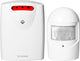 Detector de movimiento inalámbrico Orno con alarma - sensor de movimiento ip44 resistente al agua - blanco