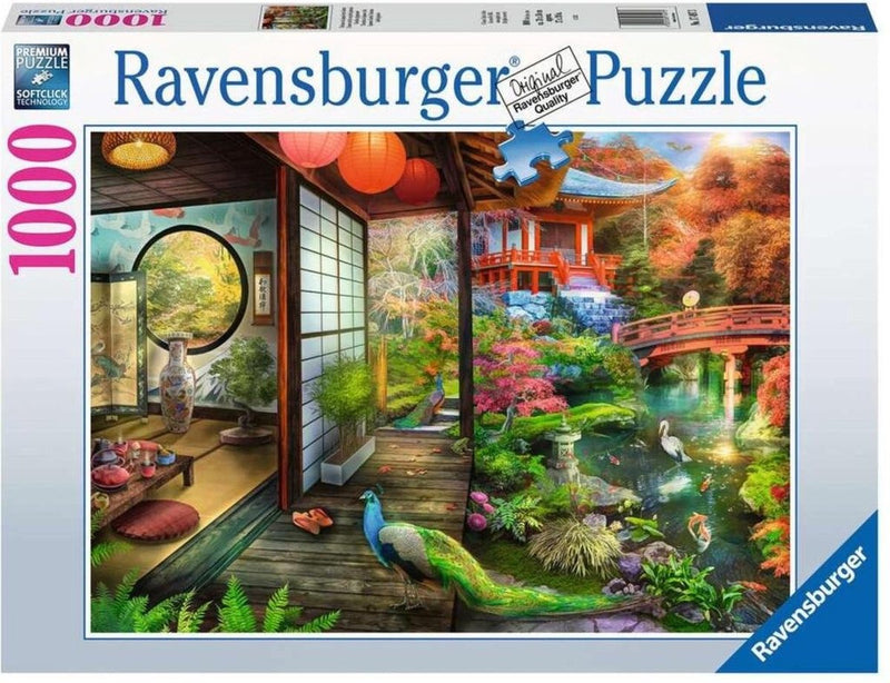 Ravensburger Jigsaw Puzzle Theehuis en el jardín japonés, 1000.