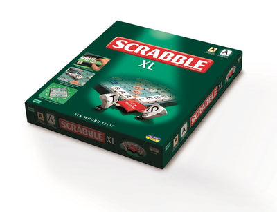 Megableu Scrabble XL - the classic word game in extra large format - board game for the whole family - 2-4 players - large letters with tilelock system