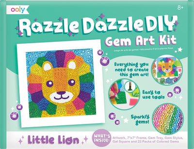 Ooly - Razzle Dazzle - d.i.y. kit artistico con gemme - piccolo leone
