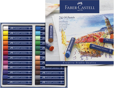 Pasteles al óleo faber-castell - estudio creativo - 24 piezas - fc-127024