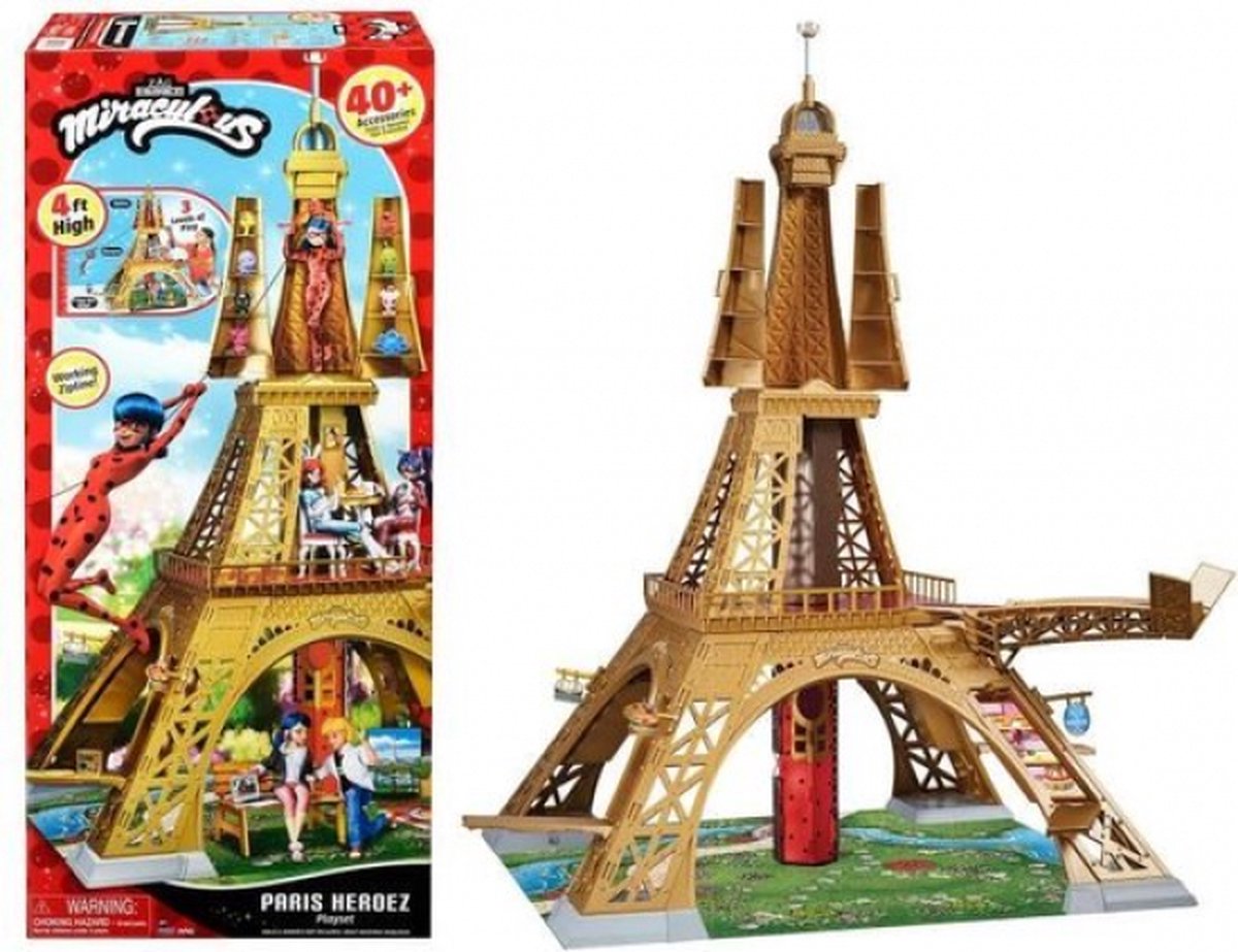 Bandai deluxe play set paris - - miraculous - over 1.20 m with accessories