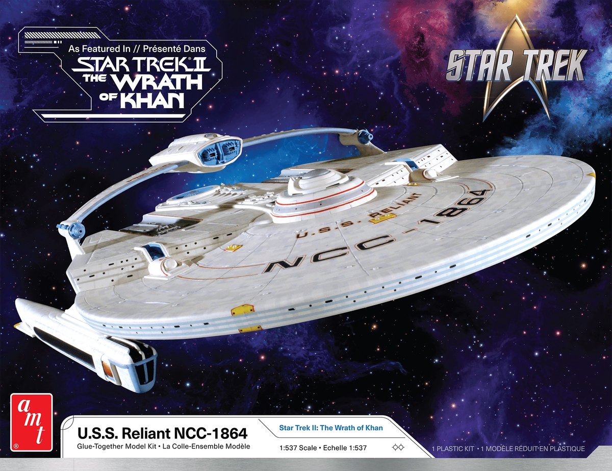 Kit modello Amt viaggi spaziali - 1457 star trek ii l'ira di khan u.s.s. reliant ncc-1864 plastica - 1:537 - modellismo