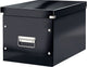 Caja de almacenamiento grande Leitz wow click store cube - 80% cartón reciclado - 32x36 cm (ancho x fondo) - negro