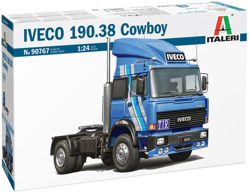 Italeri model kit car - 90767 iveco fiat 190.38 cowboy truck - camion europeo in plastica - 1:24 - modellismo
