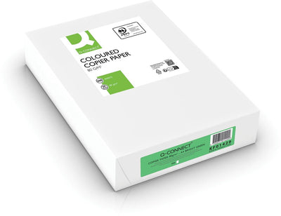 Carta colorata Q-connect | a4 | 80g| confezione da 500 fogli | verde brillante