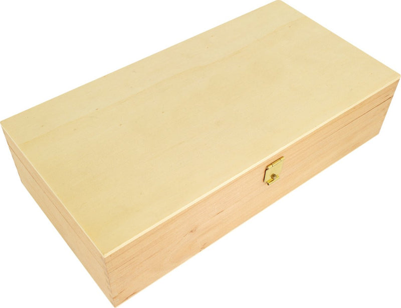 Kangaro tekendoos - 3-vaks indeling - 24 x 12,5 x 6cm - ongelakt - beukenhout - k-0035d810