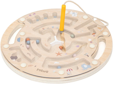 Polarb 4 seasons magnetic maze – educational wooden toy – 18+ months