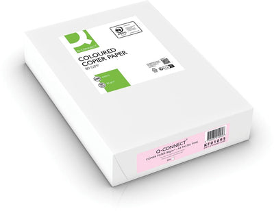 Carta colorata Q-connect | a4 | 80g| confezione da 500 fogli | rosa