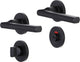 Maniglia per porta Impresso - redhill - per interni - rotonda con rosetta per WC rotonda - alluminio nero - 2 pezzi