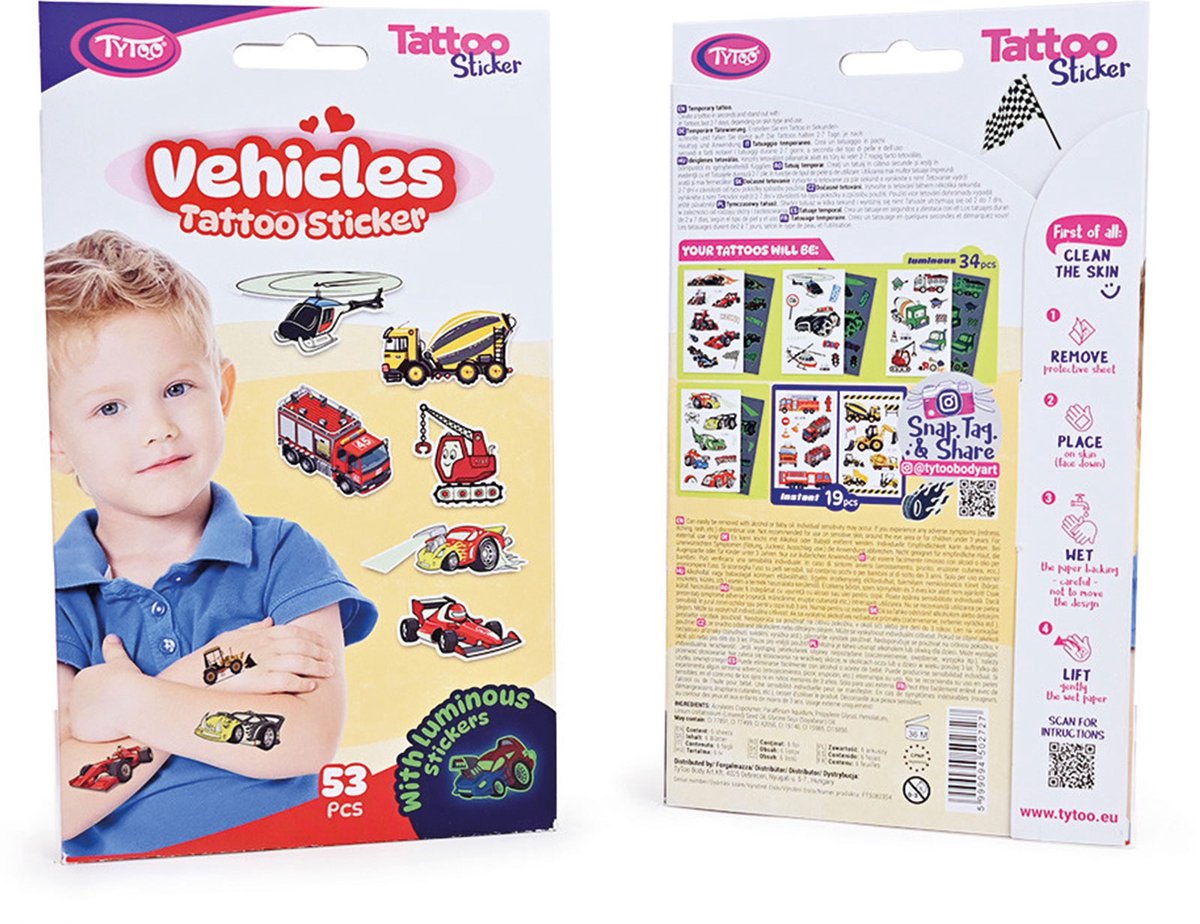 Pegatina de tatuaje Tytoo - vehículos.