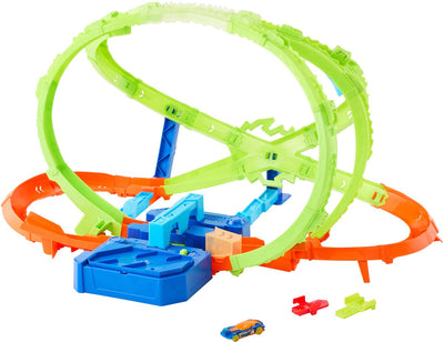 Hot wheels stunt tracks hypersphere crash - with 1 metal car