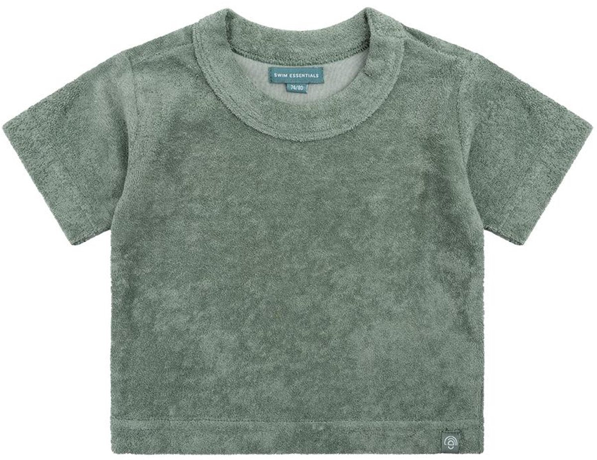 T-shirt da ragazzo verde Swim Essentials dai toni puri