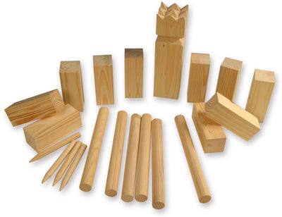 Hot Games kubb - gioco di lancio per esterni sull'erba, sulla spiaggia o in campeggio