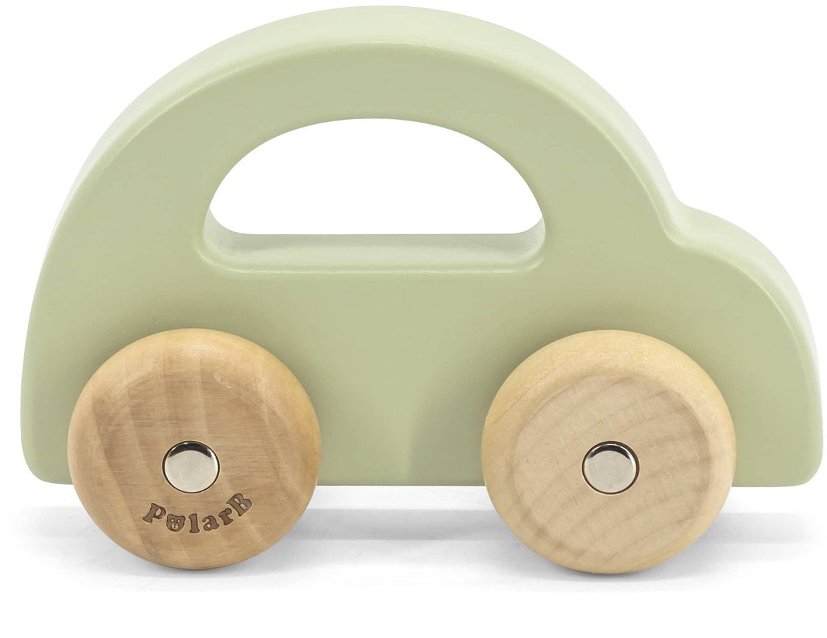 Polarb - coche de empuje de madera verde