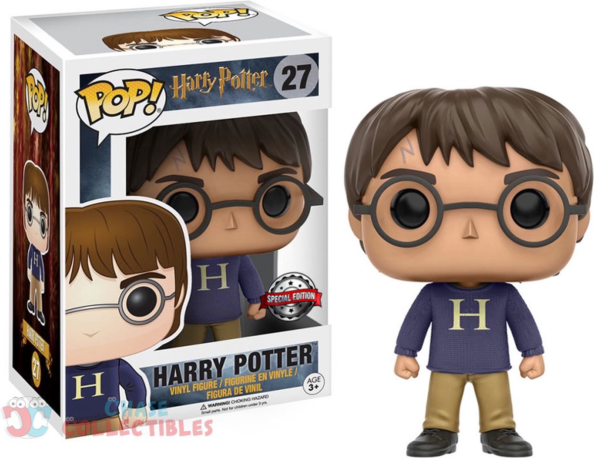 ¡Funko pop! harry potter: harry con suéter - edición limitada