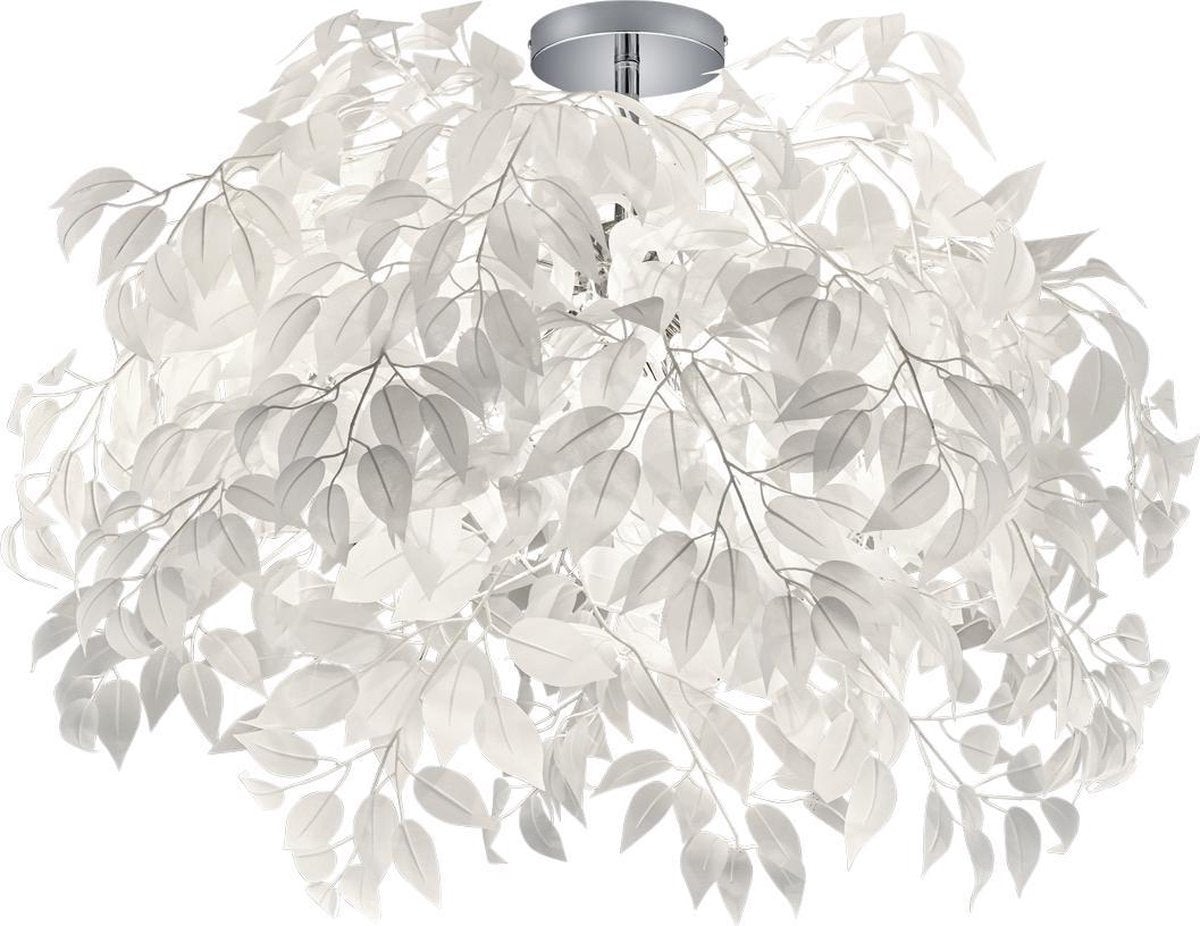 Rl live your light reality leavy - lampada da soffitto - cromata - escl. 3x e14 4,9 w - montaggio a soffitto - protezione schema