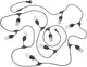 Rl live your light reality chain - cavo luminoso - nero opaco - incl. 10x e27 1 w - non adatto per dimmer esterno - montaggio a parete e soffitto - illuminazione da esterno - ip44