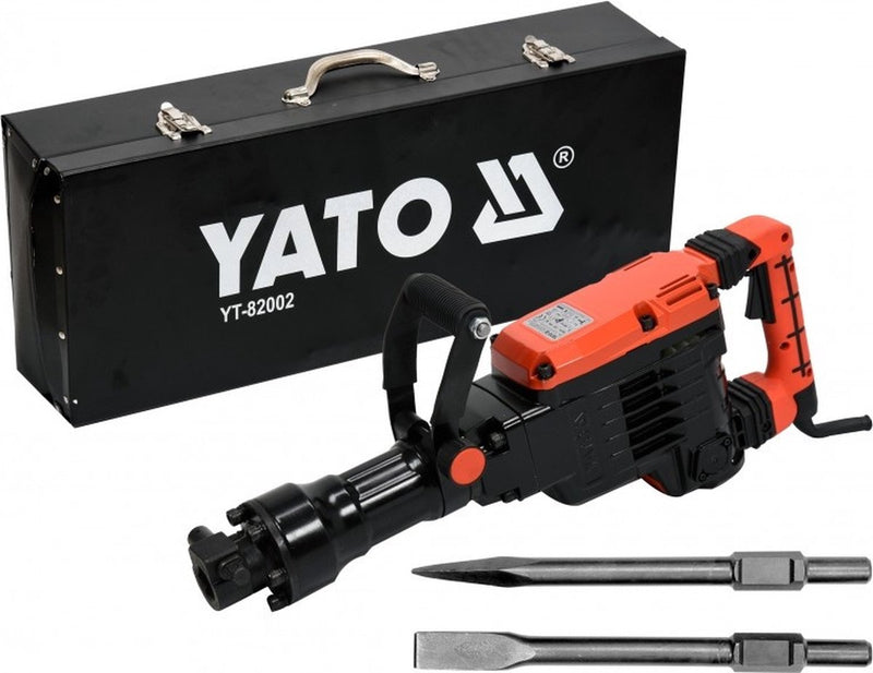 Martello demolitore Yato martello demolitore | 1600w| 230v| 70 anni | esadecimale | raffreddato ad olio | incl. custodia e 2 scalpelli