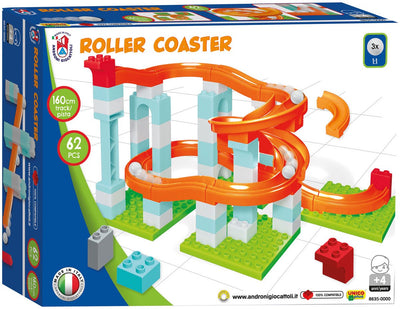 ANDRI Knikkerbaan Roller Coaster Set, 62dlg.