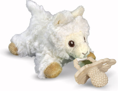 Razbaby - peluche ciuccio razbuddy con ciuccio per dentizione razberry - lama