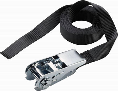 Cinghia di tensione Masterlock - con cricchetto - 2,5 m x 25 mm - nera - 3223eurdat