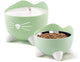 Kit combinado fuente catit pixi - bebedero para gatos - verde blanco