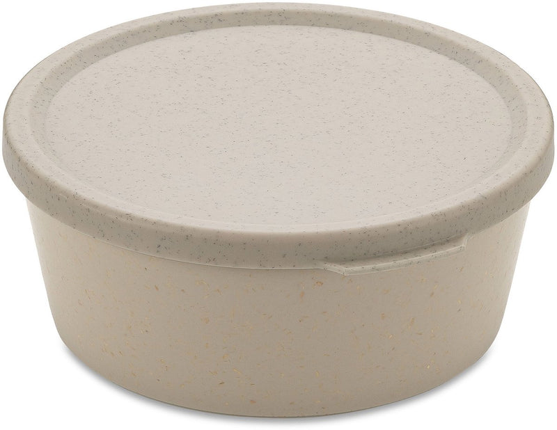 Cuenco Koziol con tapa, 0,89 l, ecológico, beige arena - | conectar el tazón
