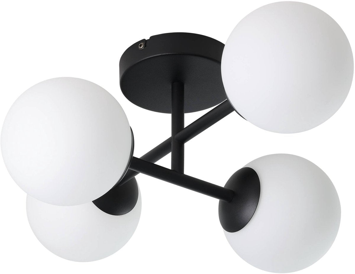 Lampada da soffitto Eglo castrovido - bagno - g9 - 47,5 cm - bianco e nero