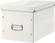 Leitz wow click store cube grande scatola portaoggetti - 80% cartone riciclato - 32 x 31 x 36 cm (LxAxP) - bianco