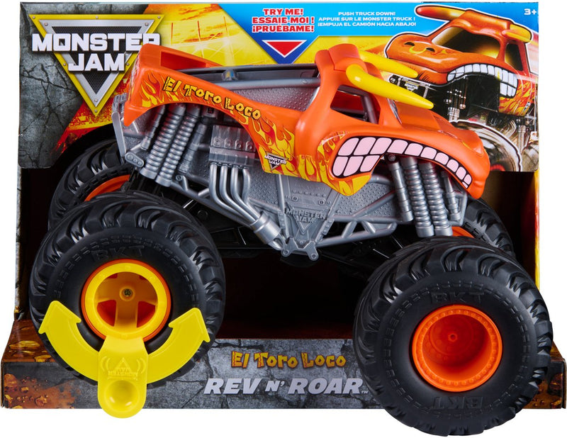 Monster Jam - el toro loco rev 'n roar monster truck - 1:15 - con suono - veicoli giocattolo