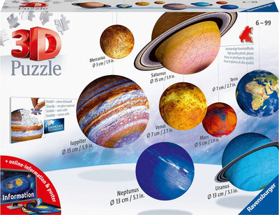 Sistema solare 3D Ravensburger - Puzzle 3D - 27 54 72 108 pezzi