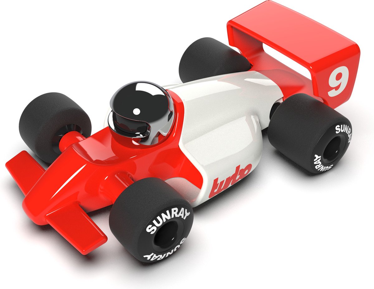 Playforever - speelgoedauto - turbo lauper racecar - rood wit