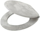 Tiger marble - wc-bril - toiletbril - marmerlook - softclose - mdf - fsc - wit - grijs