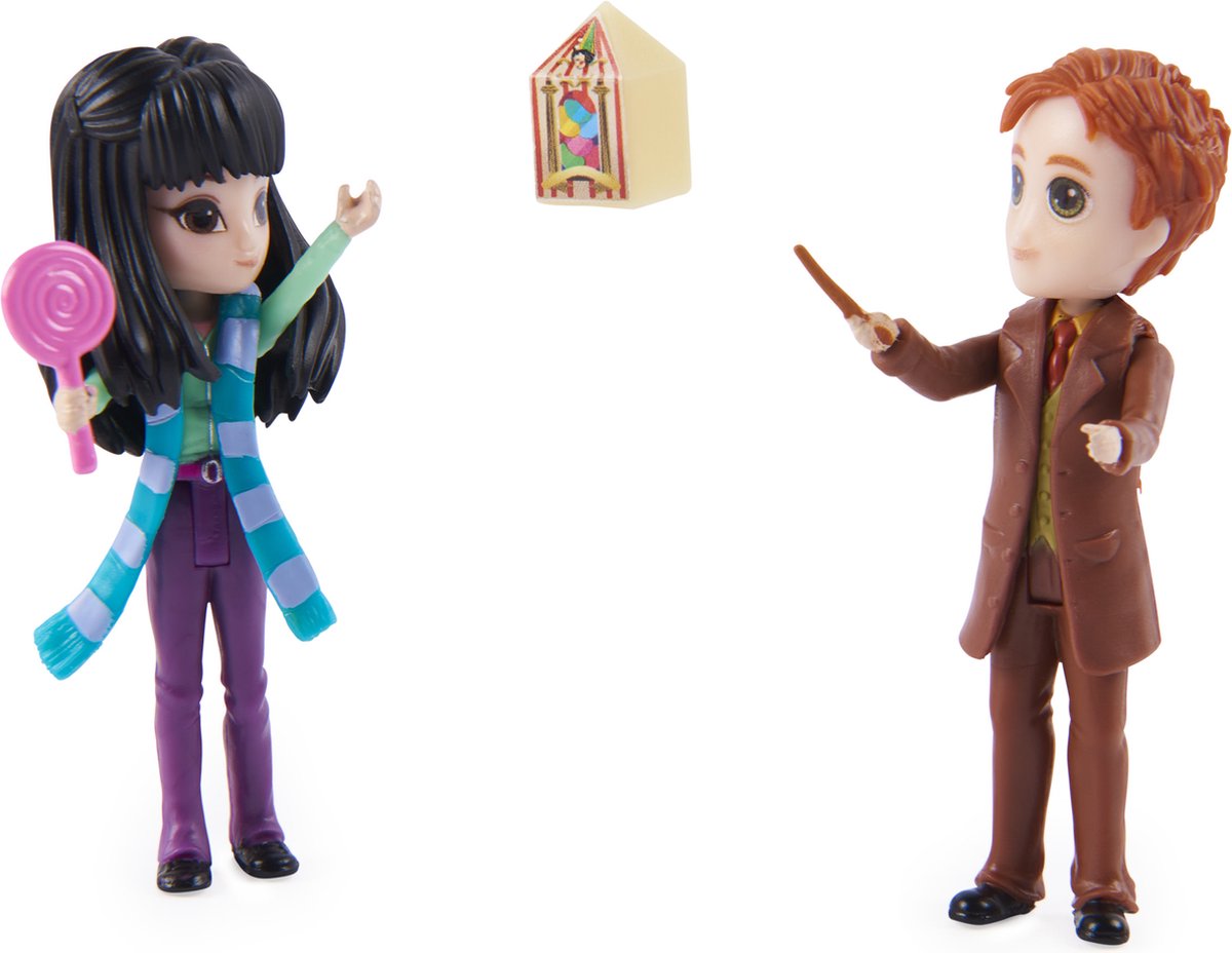 Spin Master Wizarding World Harry Potter - Set di action figure Magical Minis con Cho Chang e George Weasley con 2 accessori per bambole