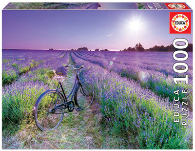 Educa puzzle bicicletta campo di lavanda 1000 pezzi per adulti.