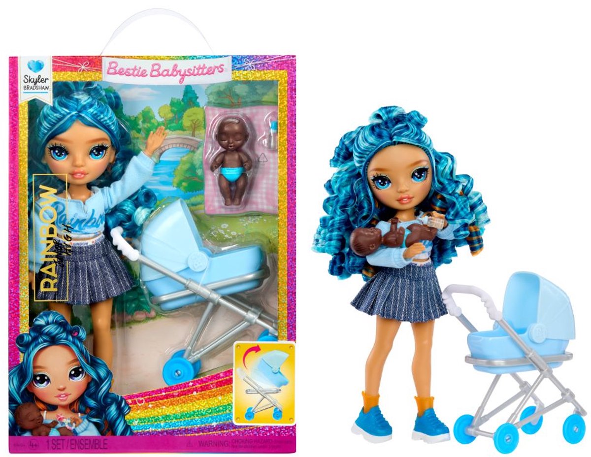 Rainbow High Jr. High™ Bestie Babysitters™ – Skyler Bradshaw, bambola alla moda da 9 pollici