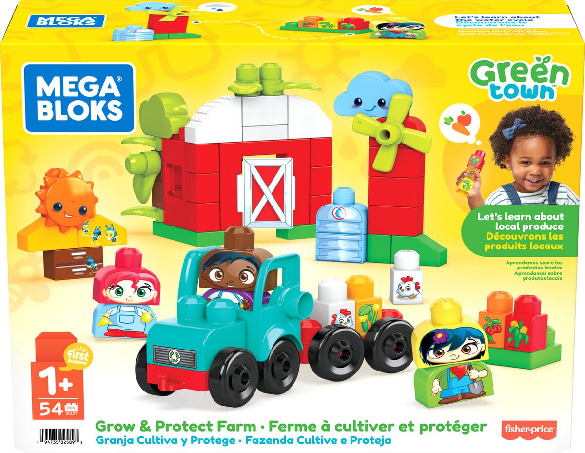 Mega bloks green town grow protect farm - 52 grote bouwstenen