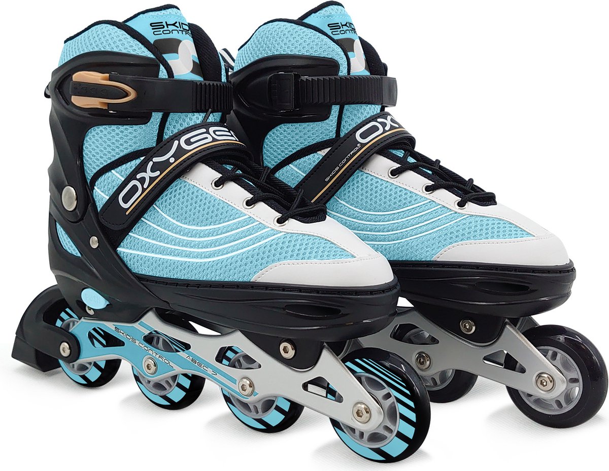 Skids Control-Oxygen Inline Skates Semi-softboot Dimensione blu regolabile 38-41