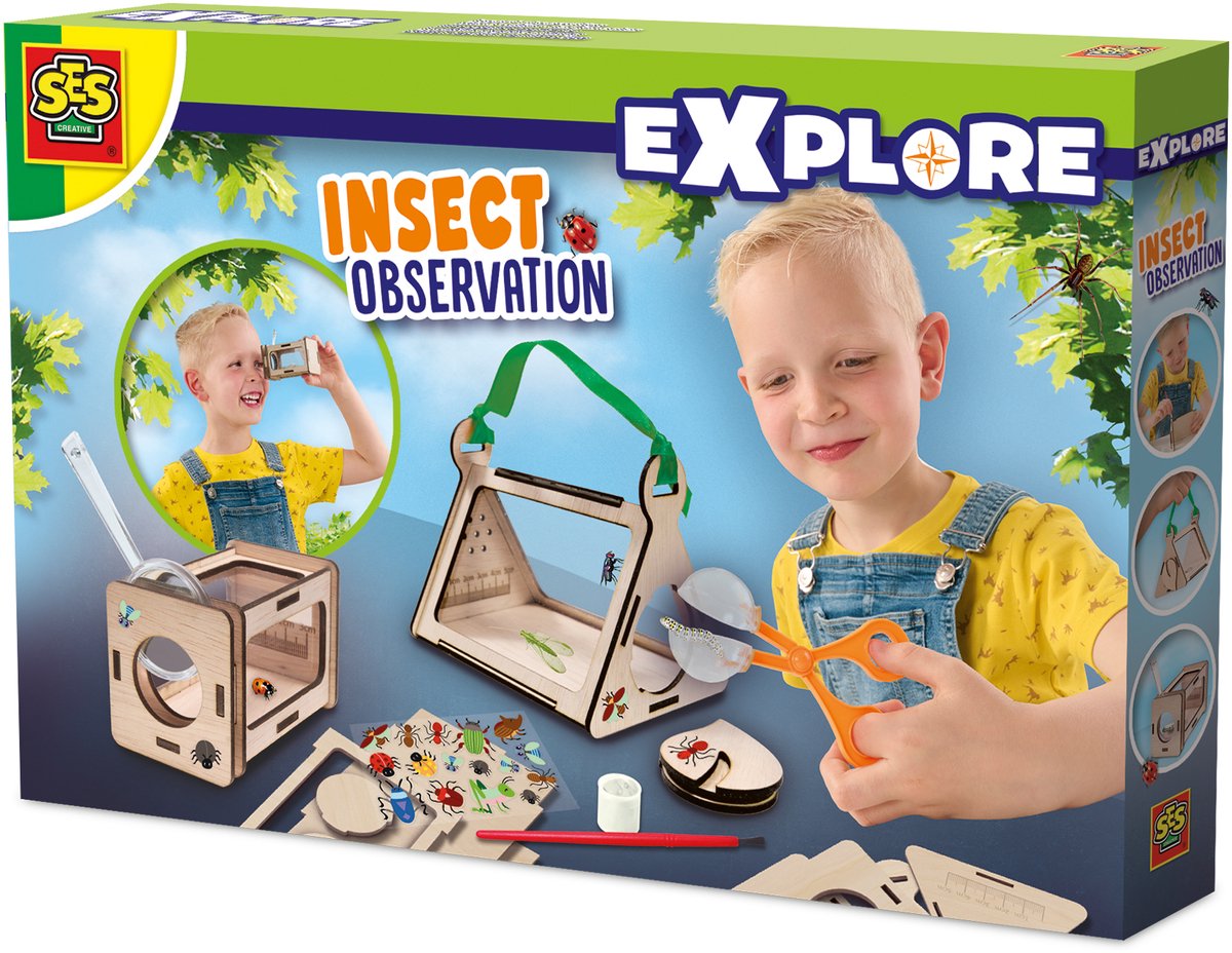 Ses osservazione creativa degli insetti - giocattoli da esterno - alla scoperta degli insetti - per bambini dai 5 anni - 16 adesivi