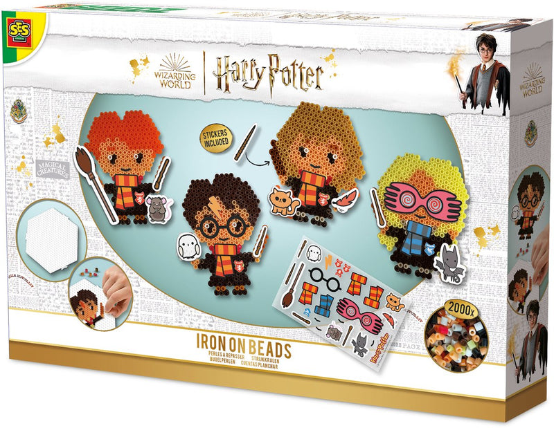 Ses creative - beedz - harry potter - perline termoadesive - 2000 pezzi con basi e adesivi - dai 6 anni - regali di Natale