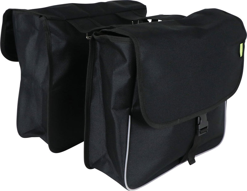 Borsa per biciclette a doppia bicicletta Dresco Basic Shopper Black in nylon da 32 litri